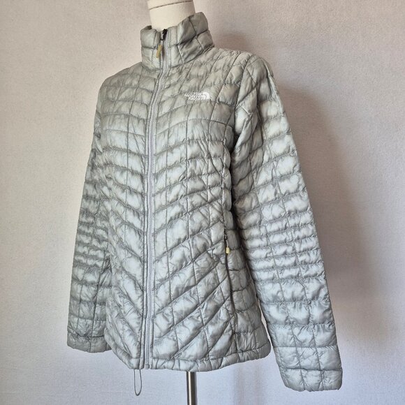 The North Face Thermoball Trekker Puffer Jacket Zip-Up Lightweight Grey - Picture 4 of 16